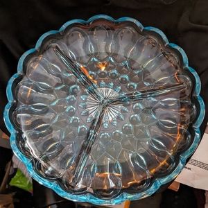 Vintage 1970's Anchor Hocking Divided Plate